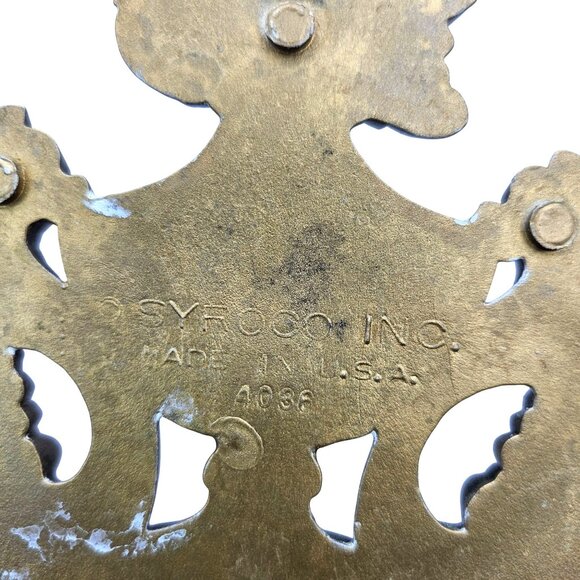 Vintage Syroco Wall Candle Holder Sconce Set of 2 Goldtone Homco 4036 USA - Picture 9 of 16